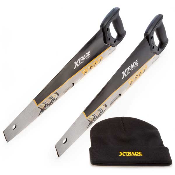 550mm Hardpoint 2 Hand Saw & Beanie Hat - 3 Piece Set