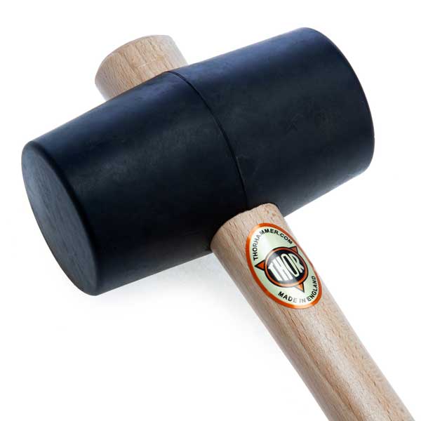 74mm Black Rubber Mallet - 800g