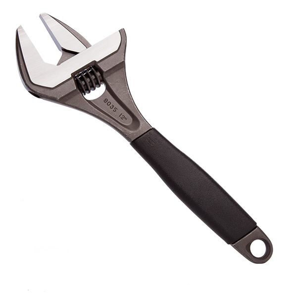 Bahco 9035 Adjustable Wrench 12 3/4in / 324mm - 55mm Extra Wide Jaw Capacity