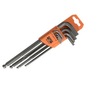 Bahco Metric Ball-End Hex Key Set Phosphate Finish 1.5-10mm