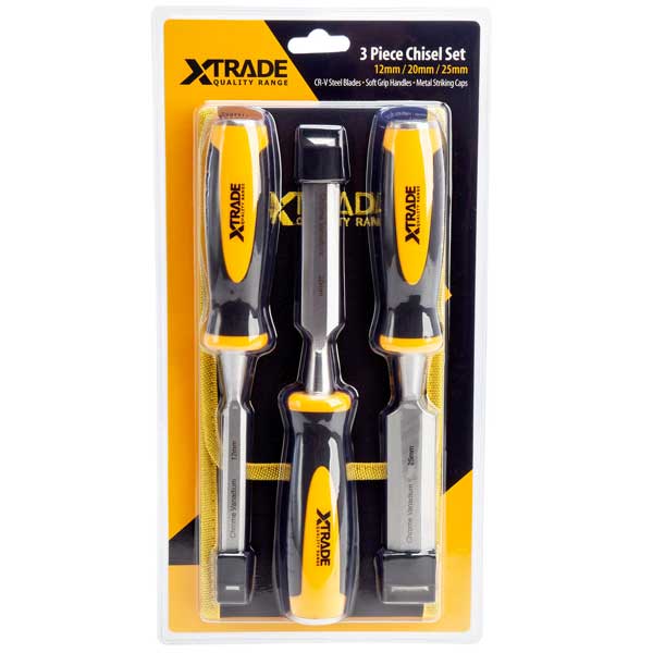 Bevel Edge Chisel Set in Pouch - 3 Piece