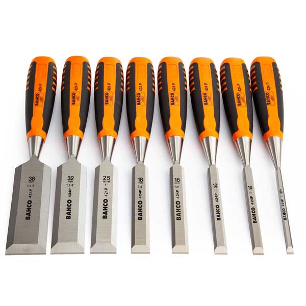 Bevel Edge Chisel Set of 8 Piece in Wooden Box
