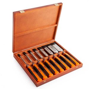 Bevel Edge Chisel Set of 8 Piece in Wooden Box