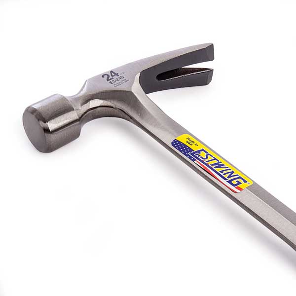 Straight Claw Framing Hammer with Vinyl Grip - 24oz